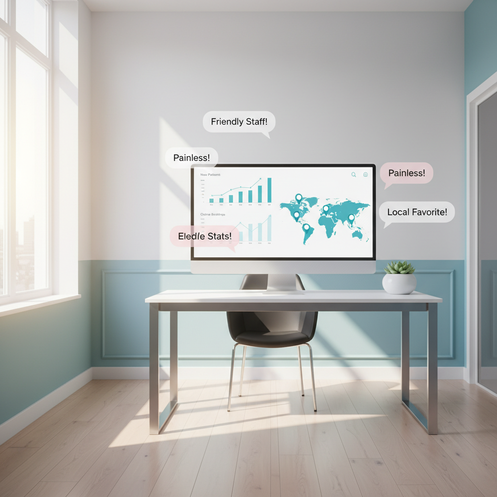 Modern dental clinic with digital dashboard