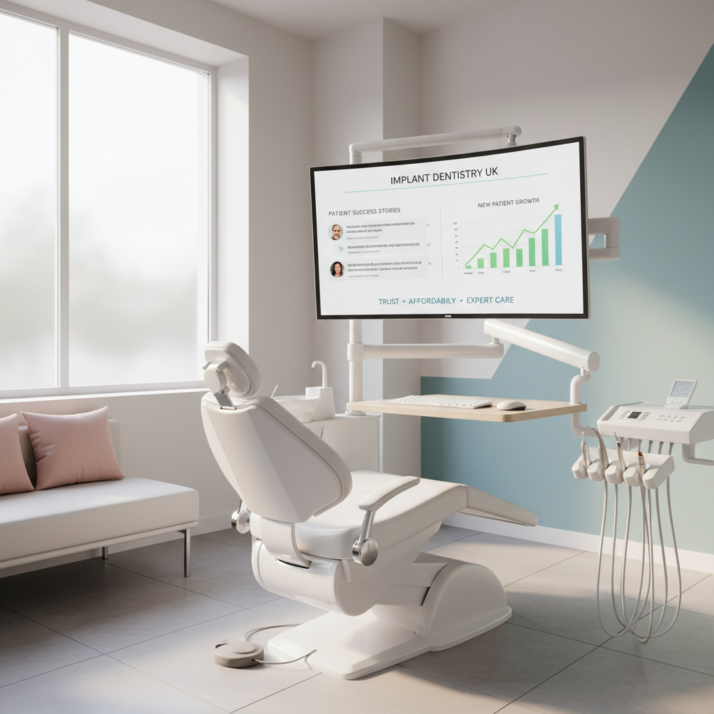 Modern dental clinic with digital dashboard