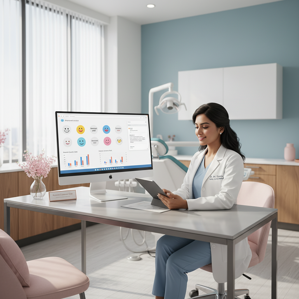 Modern dental treatment room with professional reviews