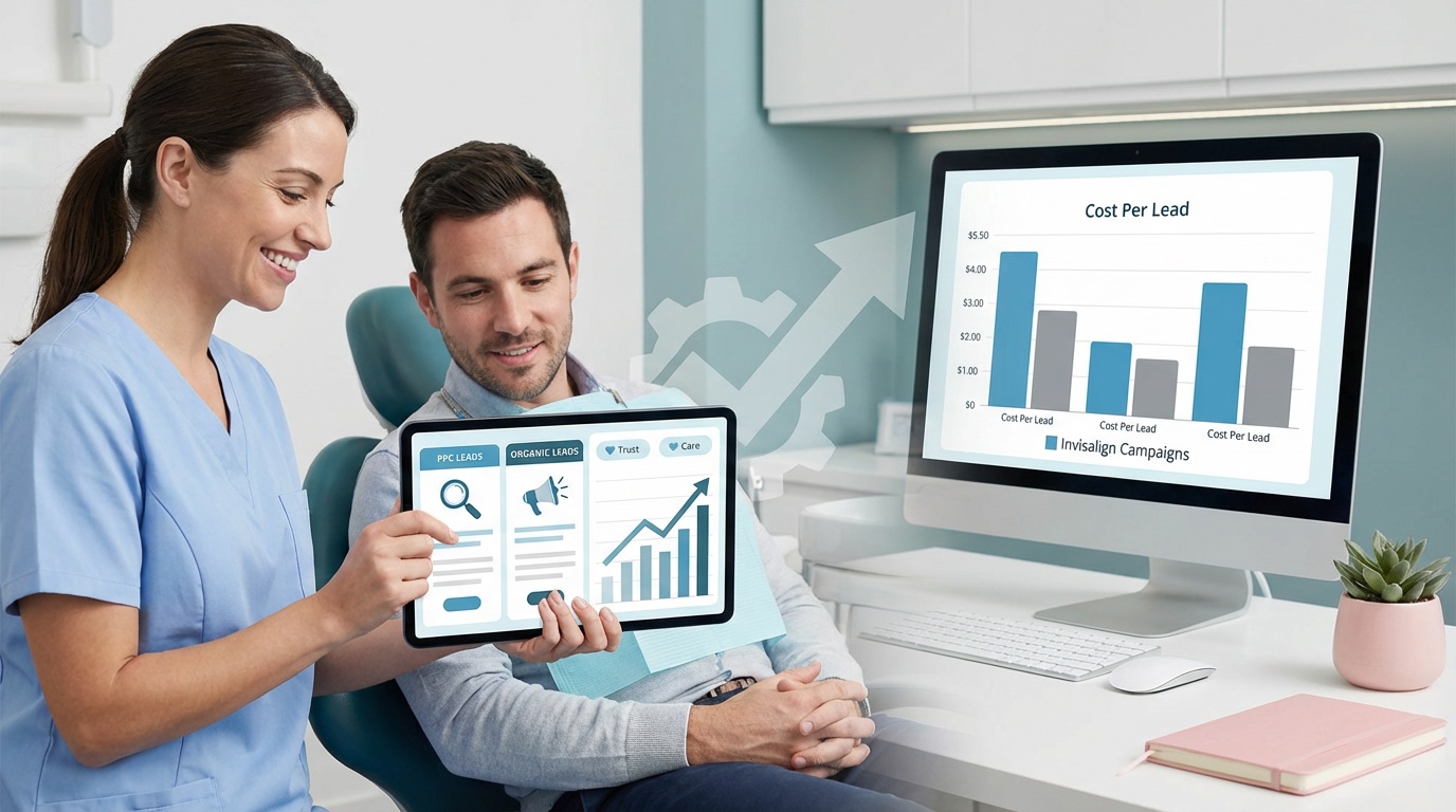 Compare PPC and organic search for Invisalign patients.