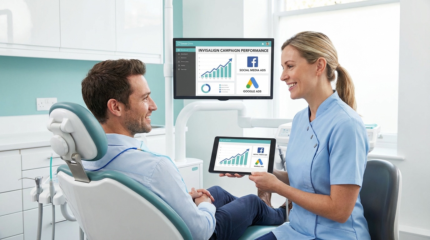 Compare social media ads and Google Ads for Invisalign.