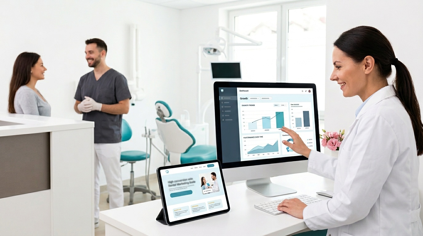 Recommended experience for webmaster in dental marketing.