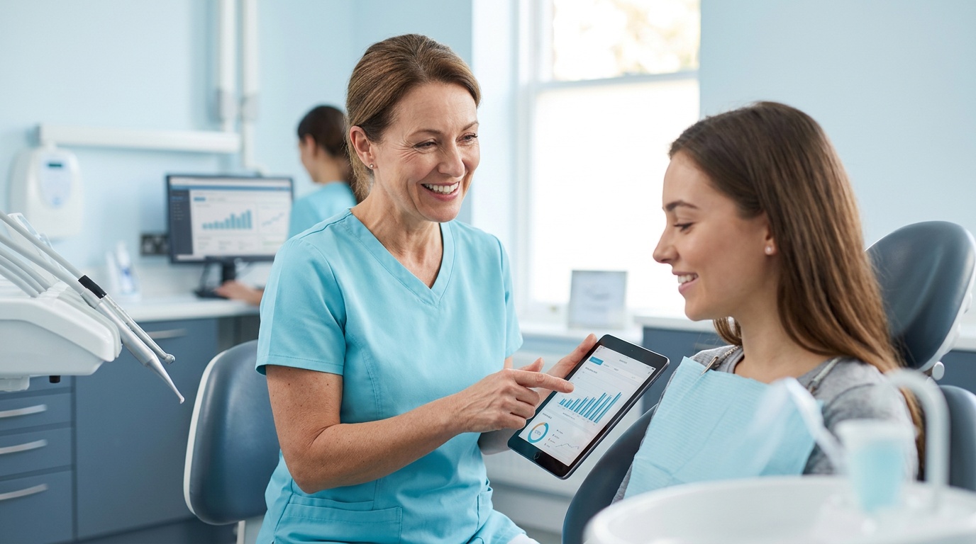 Dental marketing review showing website and local search checks