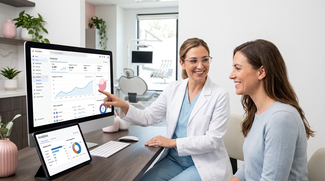 What can a social media analysis reveal for a dental clinic?