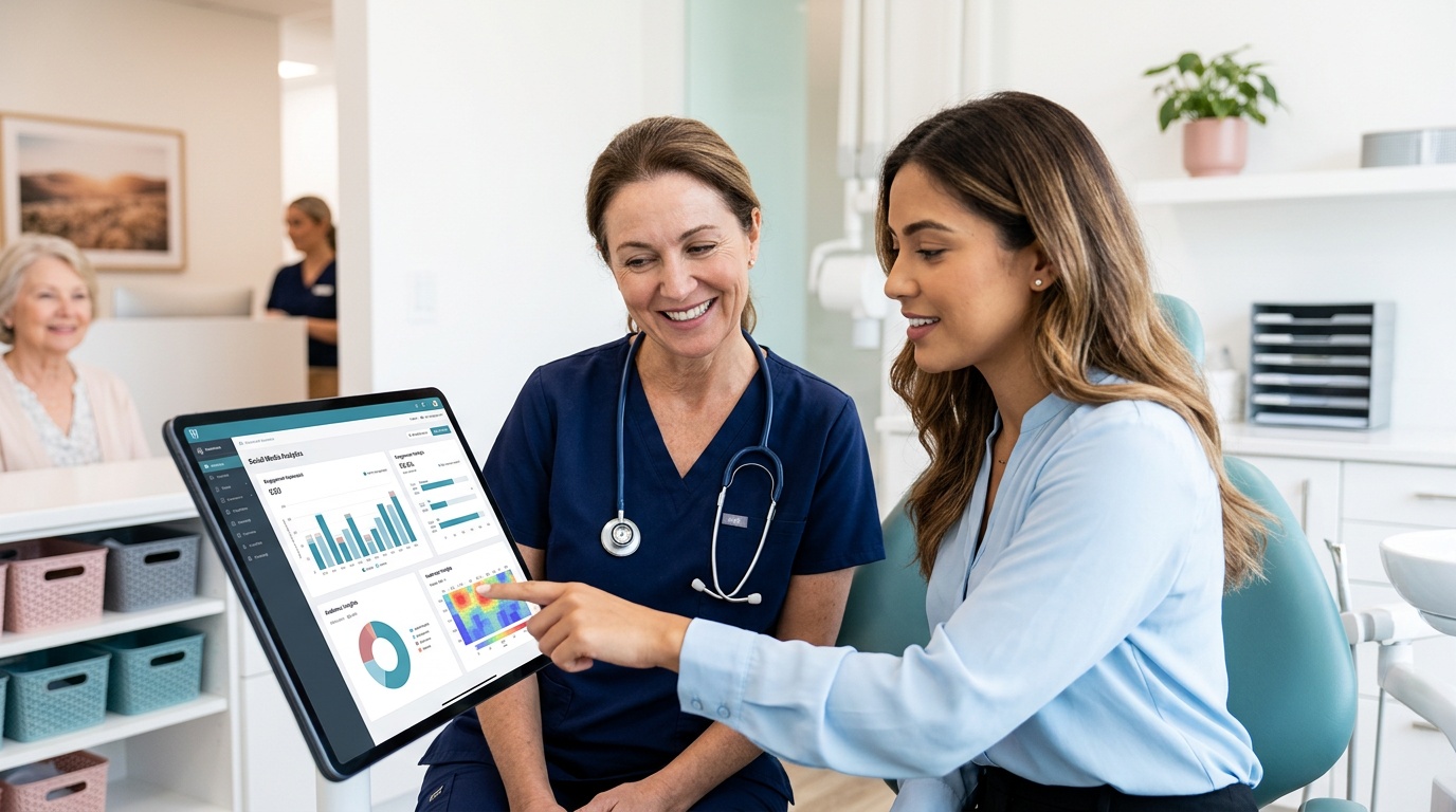 What can a social media analysis reveal for a dental clinic?