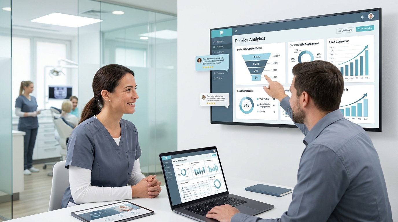 Dental clinic website and social media review example