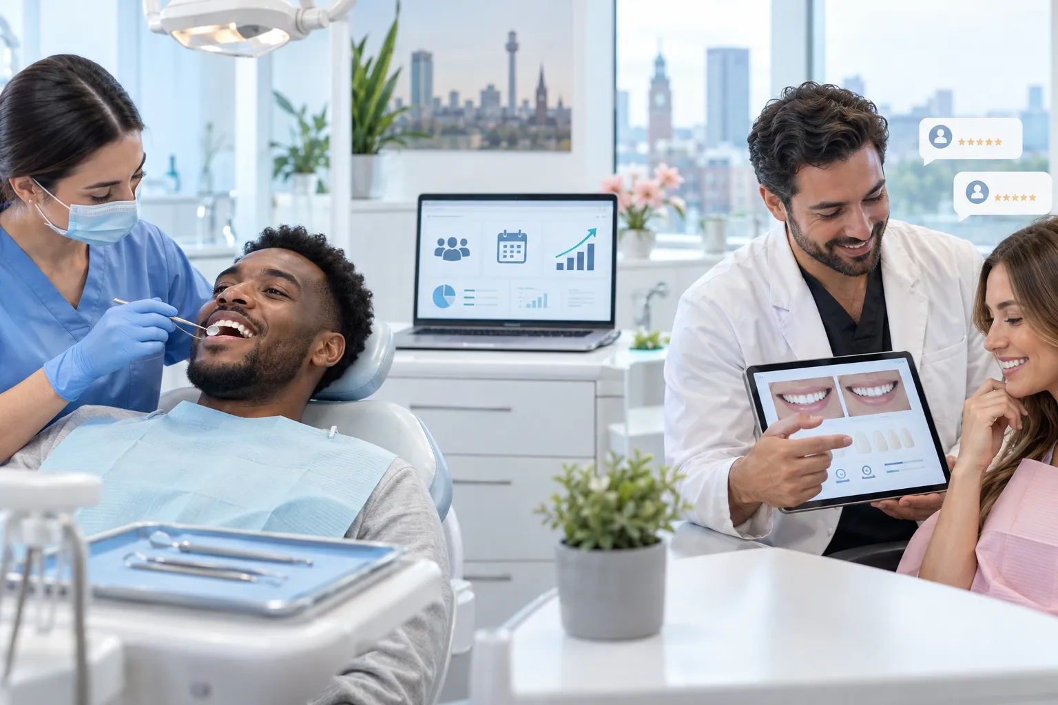 Modern dental clinic showcasing NHS and private cosmetic dentistry treatment options in Birmingham