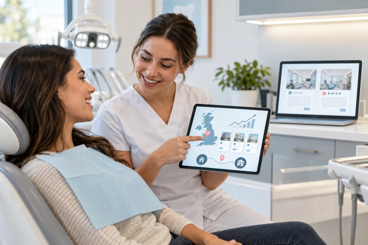 Digital marketing graphic for cosmetic dental clinics in Birmingham area