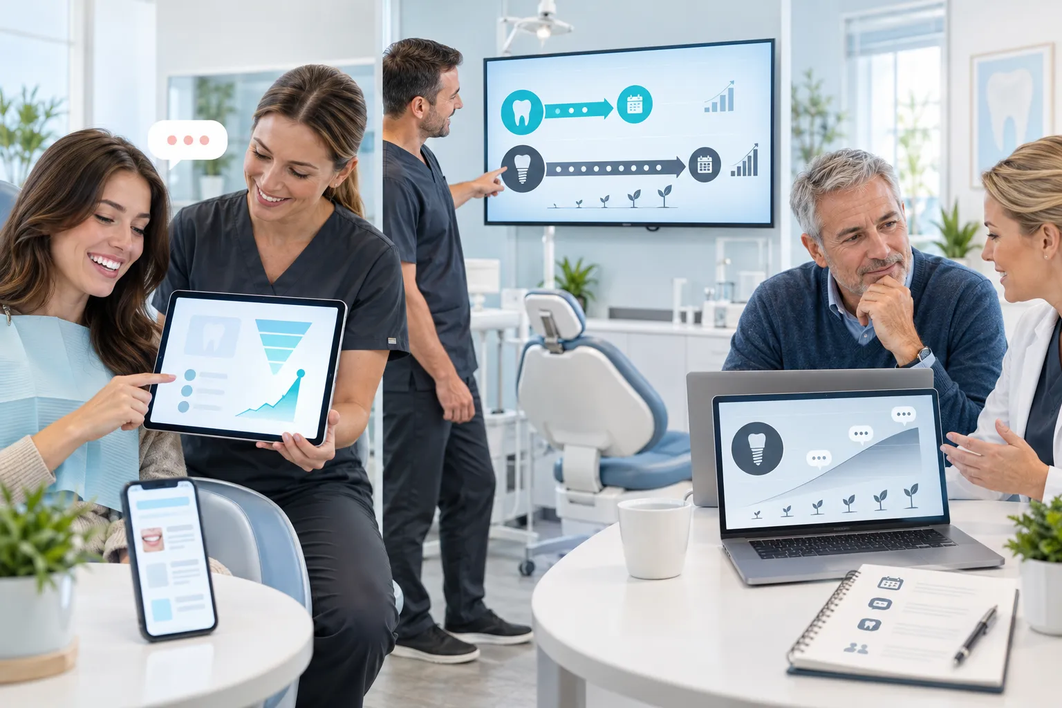 Split-screen visual contrasting rapid 48-hour decisions with nine-month patient consideration cycles